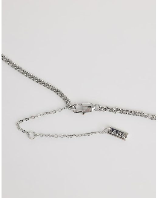 ASOS Natural Stone And Cross Chain Necklace for men