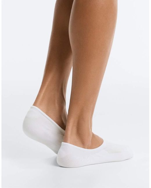 Oysho Gray 3-Pack High-Cut Polyamide Blend Invisible Trainer Socks