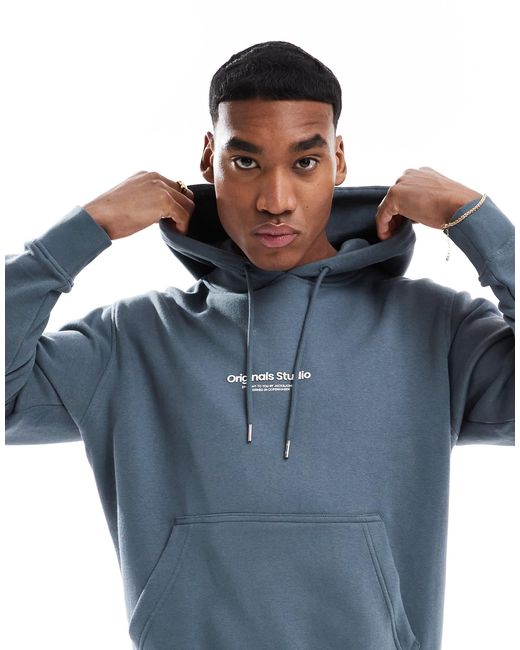 Jack & Jones – oversize-kapuzenpullover in Blue für Herren