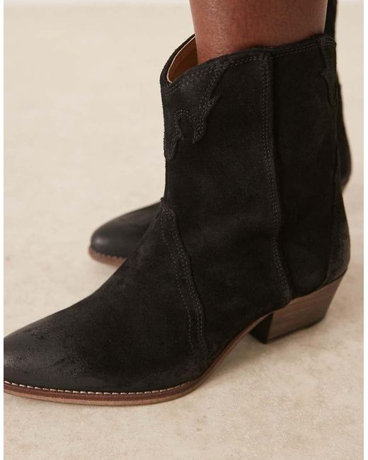 Free People Black New Frontier Western Boots