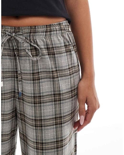 ONLY Gray Pull On Wide Leg Trousers
