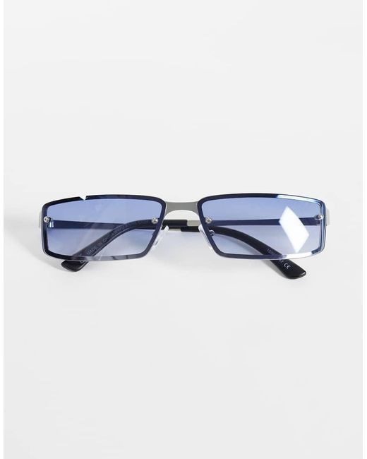 ASOS Blue Wrap Sunglasses for men