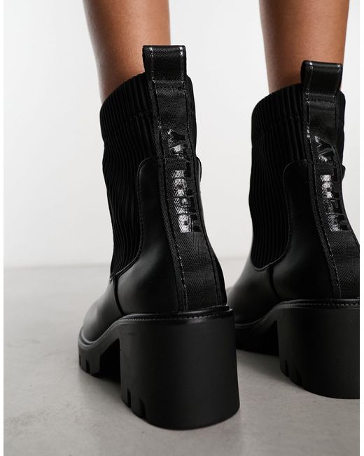 Replay Black Heeled Chelsea Boots