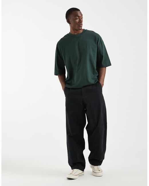 ASOS Green Boxy Oversized T-shirt With Floral Graphic for men