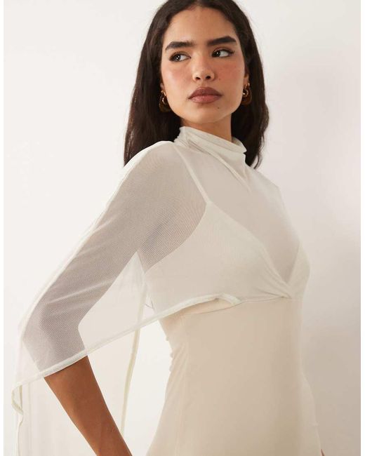 ASOS Natural Cape Mini Dress