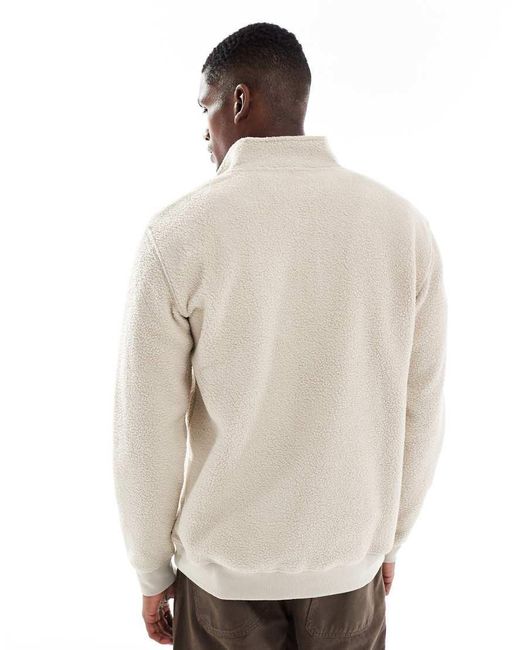 Pile Color Pietra Con Zip Corta di Only & Sons in Natural da Uomo