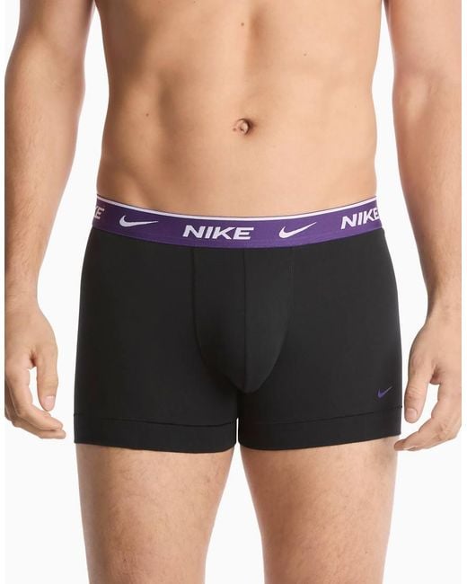 Nike Blue Essential Cotton 3 Pack Briefs for men