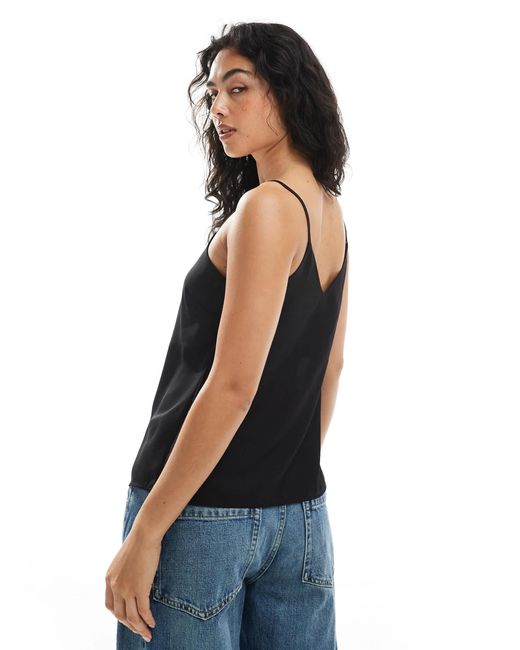 New Look Black Strappy Cami Top