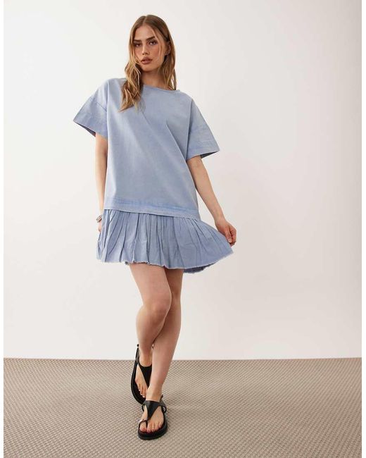 ASOS Blue Hybrid T-shirt Mini Dress