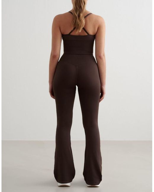 Aim'n Brown Chocolate Shape Seamless Flare Petite Tights