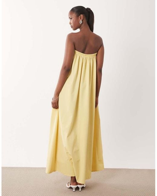 ASOS Natural Strapless Maxi Dress