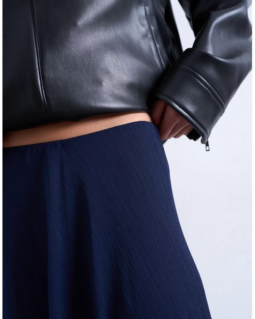 TOPSHOP Blue – transparenter maxi-tellerrock aus chiffon