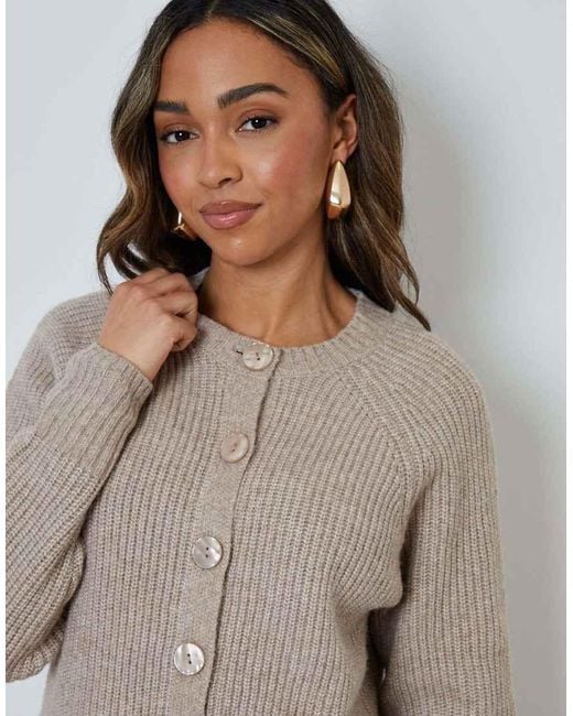 Threadbare Gray Chunky Knit Button Up Cardigan