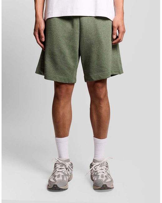 Lyle & Scott White Mid Bottoms Tri Marl Sweatshort for men