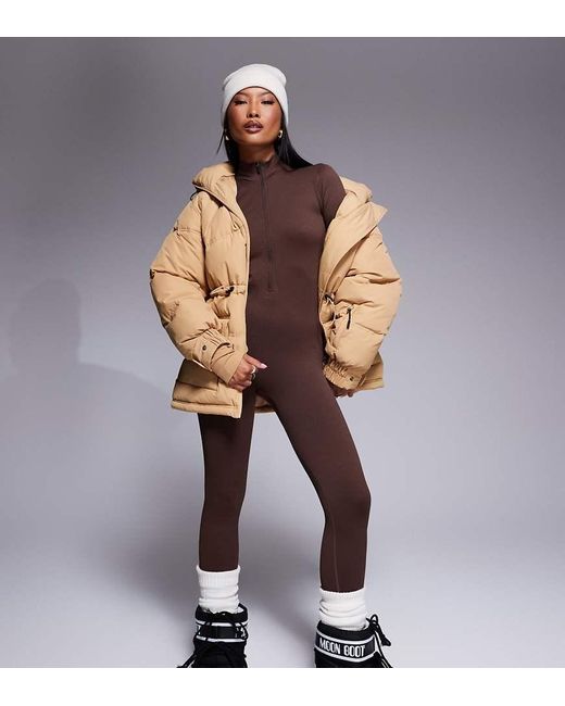 ASOS 4505 Ski & Snow Brown 4505 Petite Ski Seamless Thermal Base Layer All