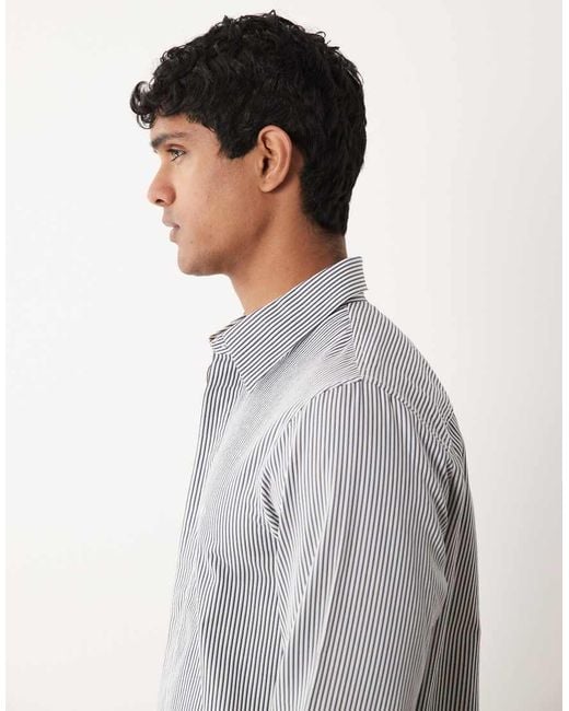 ARMANI EXCHANGE Gray Long Sleeve Shirt for men