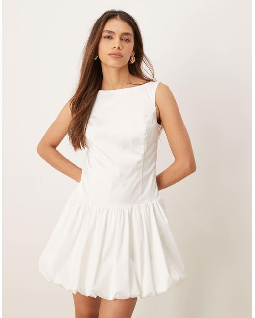 Abercrombie & Fitch White – hochgeschlossenes minikleid