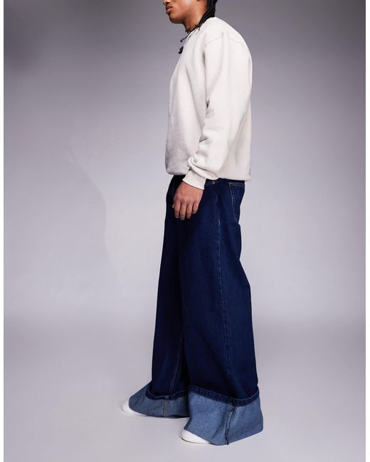 Courtside Blue Oversized Jeans for men