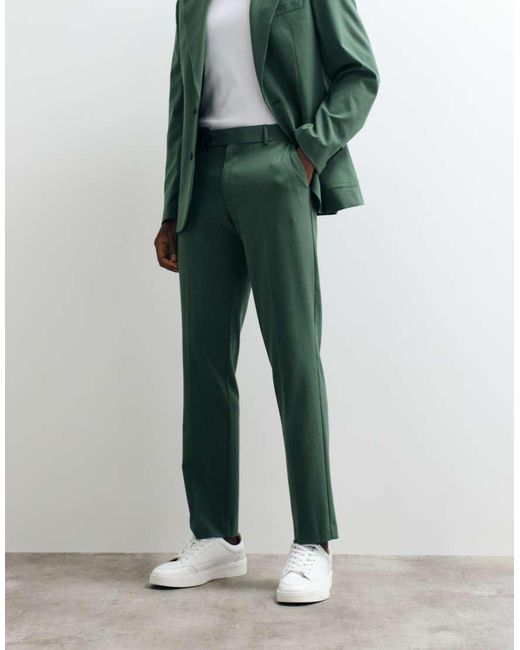 ASOS Green Flexmaxtm Slim Suit Trousers for men