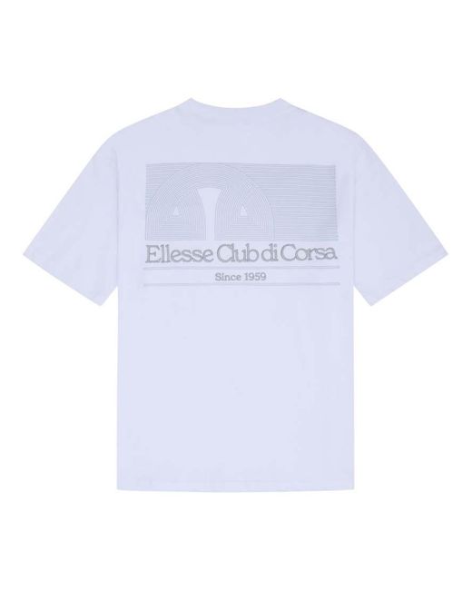 Ellesse White Club Di Corsa Tee for men