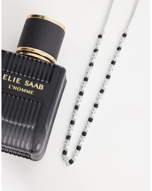ASOS Natural Stone And Cross Chain Necklace for men