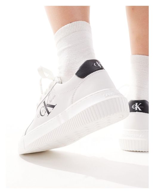 Calvin Klein Natural Monogram Chunky Cupsole Trainers