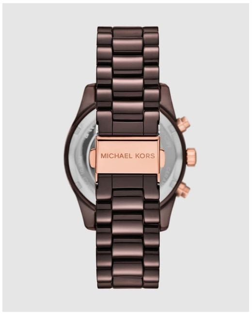 Michael Kors Brown Lexington Chronograph Ceramic Watch