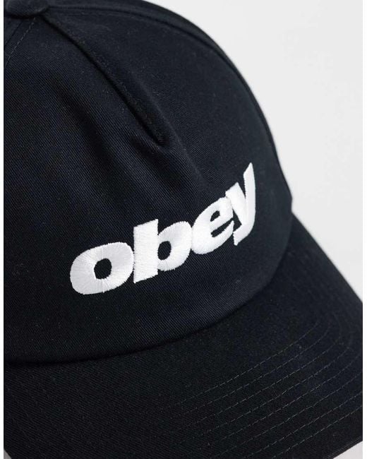 Obey Blue Delta 5 Logo Snapback Cap for men