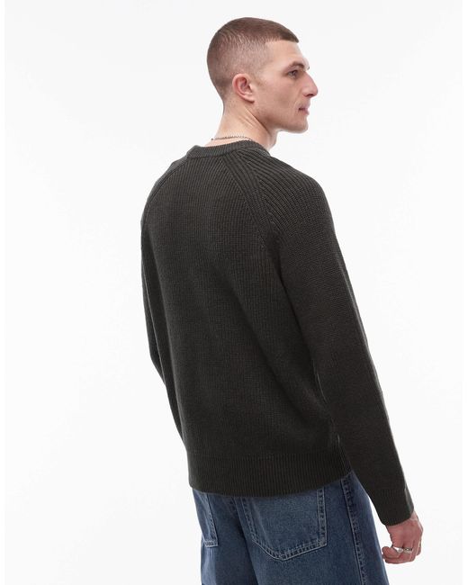 ARKET Black Linen Blend Knitted Sweater for men