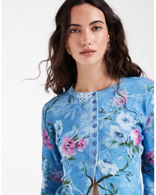 Muse Assembly Blue Button Down Cardigan