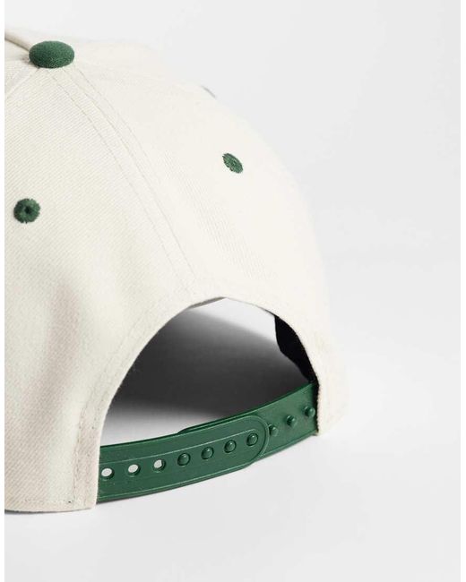 KTZ Green Ny Yankees Wordmark Logo Contrast Peak Cap for men