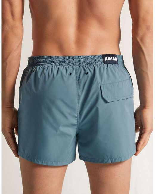 Intimissimi Blue Short Solid-Colour Swim Trunks for men