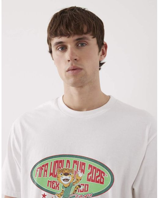 PRNT White Fifa World Cup Mascot Mexico Relaxed Fit T-Shirt