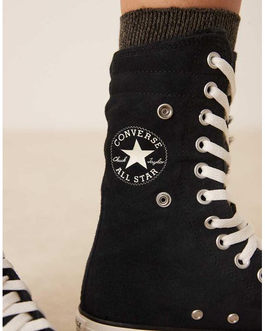 Converse Black Chuck Taylor All Star Fold Over Trainers