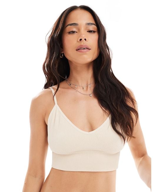 ONLY White – geripptes, nahtloses bralette