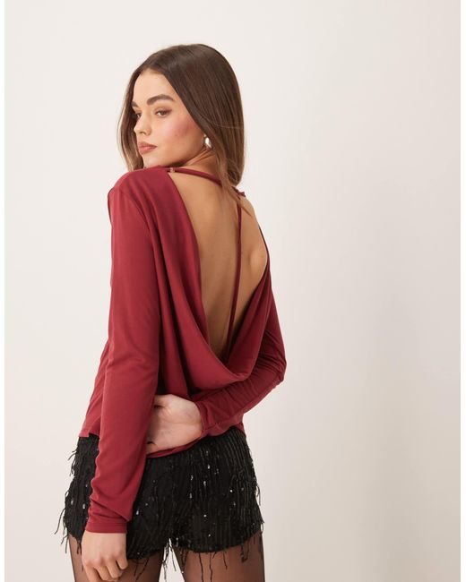 ASOS Red – langärmliges modal-oberteil