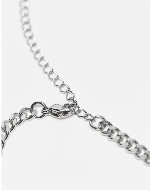 ASOS Green Waterproof Stainless Steel Short Slim 4Mm Chain Necklace for men