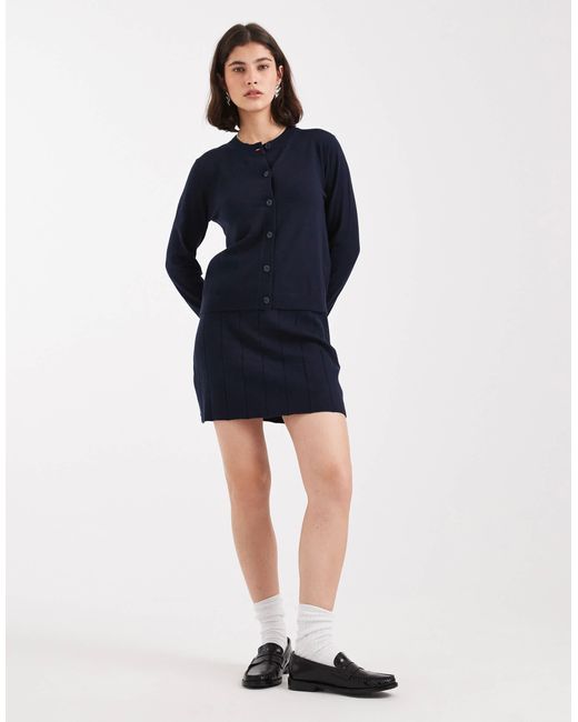 Object Blue Fine Gauge Cardigan Co-ord