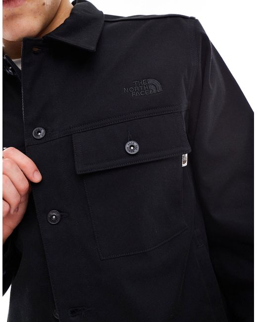 The North Face Black Hedston Pocket Worker Jacket for men