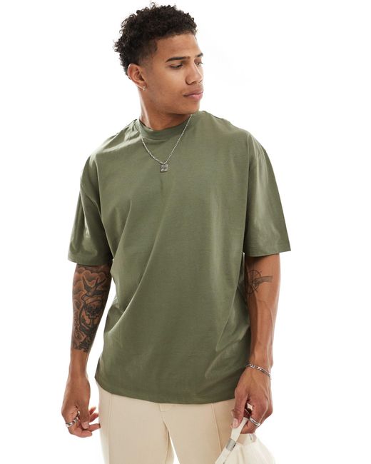 ASOS – oversize-t-shirt in Green für Herren