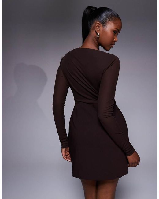 Forever New Blue Mesh Top Tailored 2