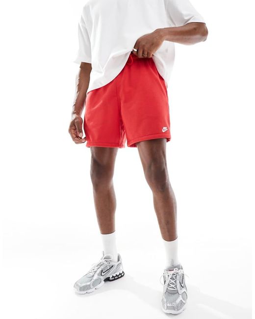 Pantalones Cortos Rojos De Tejido De Rizo De Club Nike de hombre de color Red