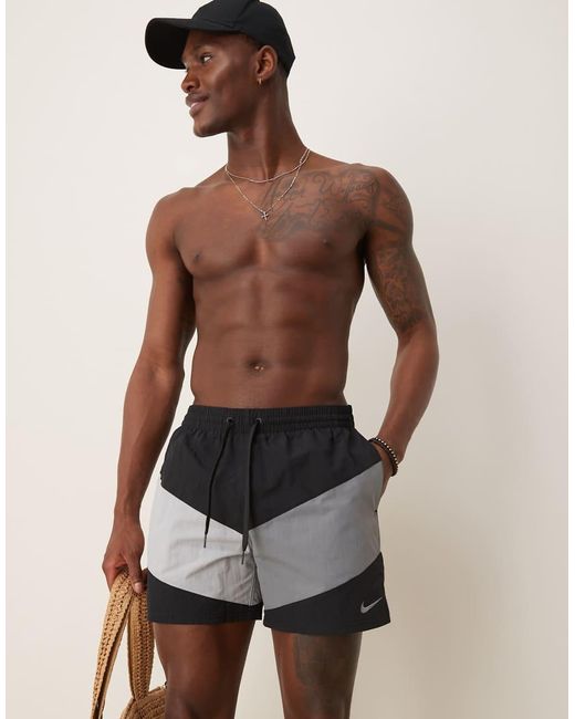 Nike Black Nike Vortex 5 Inch Volley Swim Shorts for men