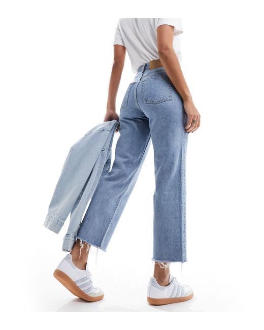 ASOS Blue Cropped Easy Straight Jean