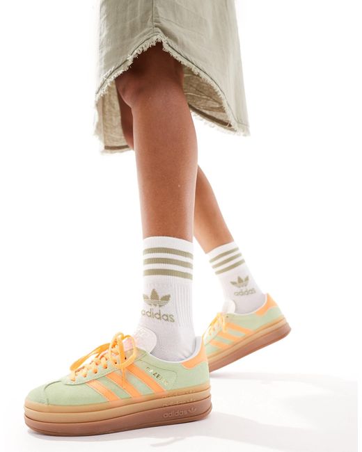 adidas gazelle silver green womens Adidas Gazelle Bold Silver Green – Offsneakz main image 0