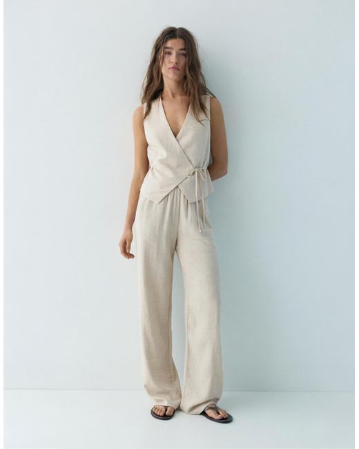 Pull&Bear White – rustikale weste
