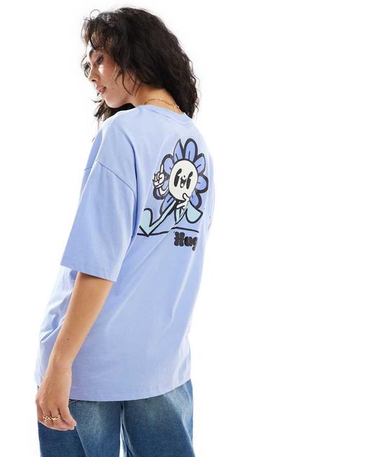 HUGO Blue Hugo Oversized Graphic T-Shirt