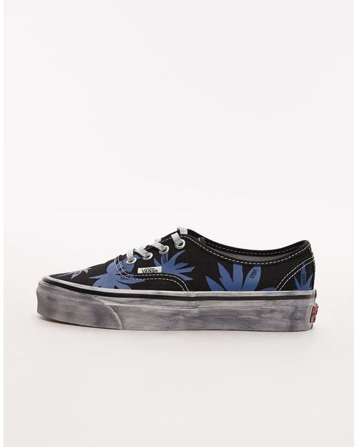 Vans Black Authentic Palm Tree Print Sneakers