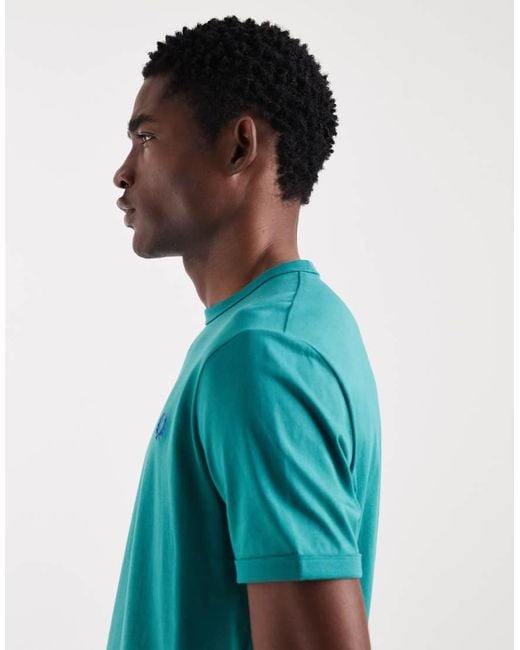 Fred Perry Blue Logo Ringer T-shirt for men