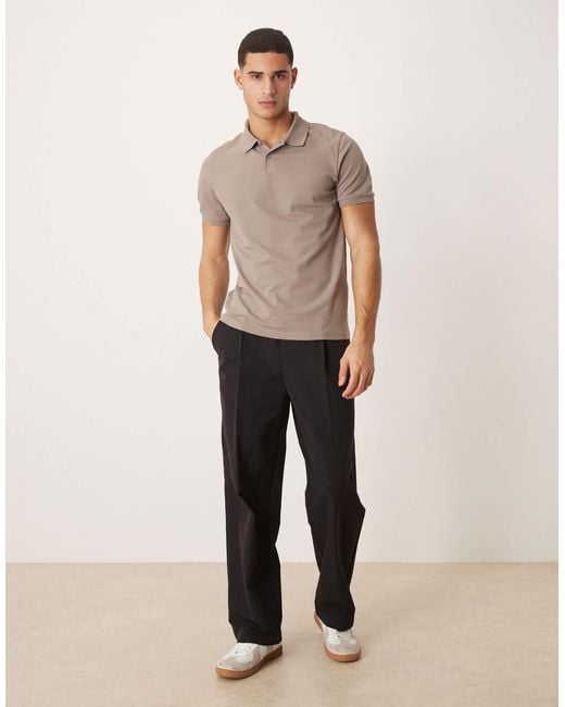 ASOS Gray Essentials Regular Fit Polo for men